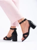 Chic Black Heeled Sandals