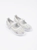 White leather sports ballerinas