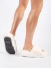 Cozy Beige Platform Furry Slippers