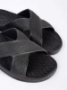 Men's black pool slides
