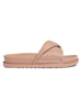 Brown Flat Slide Sandals
