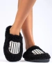 Cozy Black Fur Slippers