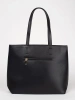 Large black studded shopper bag