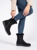 Cozy Black Leather Ankle Boots by Sergio Leone