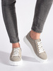 Grey Suede Platform Shoes