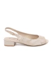 Beige low-heeled sandals
