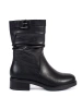 Warm Black Leather Ankle Boots