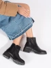 Classic Black Ankle Boots with Low Heel
