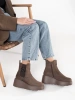 Brown suede Chelsea ankle boots