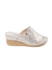 Women's light beige wedge sandals