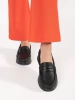 Stylish black women's loafers