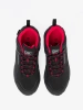 Buty trekkingowe damskie DK Waterproof czarne z czerwonymi wstawkami