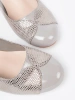 Grey pumps with silver embellishments