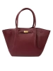 Elegant Burgundy Shoulder Shopper Bag