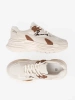 Beżowe sneakersy damskie na grubej podeszwie