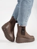 Brown suede Chelsea ankle boots