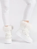White Fur-Lined Snow Boots with Chunky Soles