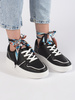 Black Ribbon Lace Sneakers