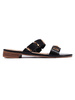 Chic Black Slip-On Sandals with Flat Soles