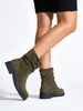 Deep Green Cowboy Ankle Boots