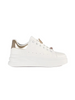 White platform sneakers with pins