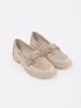 Light Beige Loafers with Leather Insole