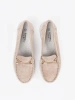 Beige leather loafers