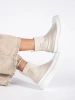 Light Beige High Platform Sneakers