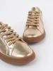 Sergio Leone Women's Gold Leather Sneakers
