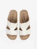 White comfortable slides with cutouts