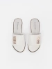 Women's white flat sandals