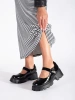 Glossy Black Platform Shoes