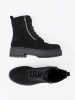 Women's black ankle boots with suede finish
