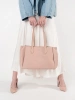 Pink Eco-Leather Shopper Bag