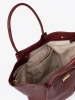Elegant Burgundy Shoulder Shopper Bag