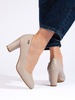 Comfy Grey Block Heels by Sergio Leone