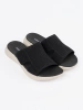 Women's black platform slides Sergio Leone