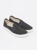 Simple Grey Slip-On Sneakers for Boys