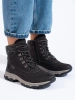 Black platform boots
