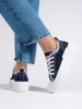 Shelovet Navy Low-Top Sneakers