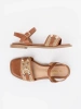 Brown sandals with leather insole