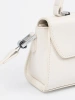 Light Beige Small Shoulder Bag with Handle