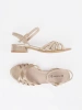 Gold sandals with leather insole