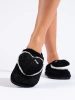 Cozy Black Heart Slippers
