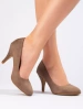 Classic Suede Brown Heels