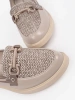 Beige Loafers with Leather Insole