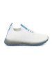White sneakers with blue soles