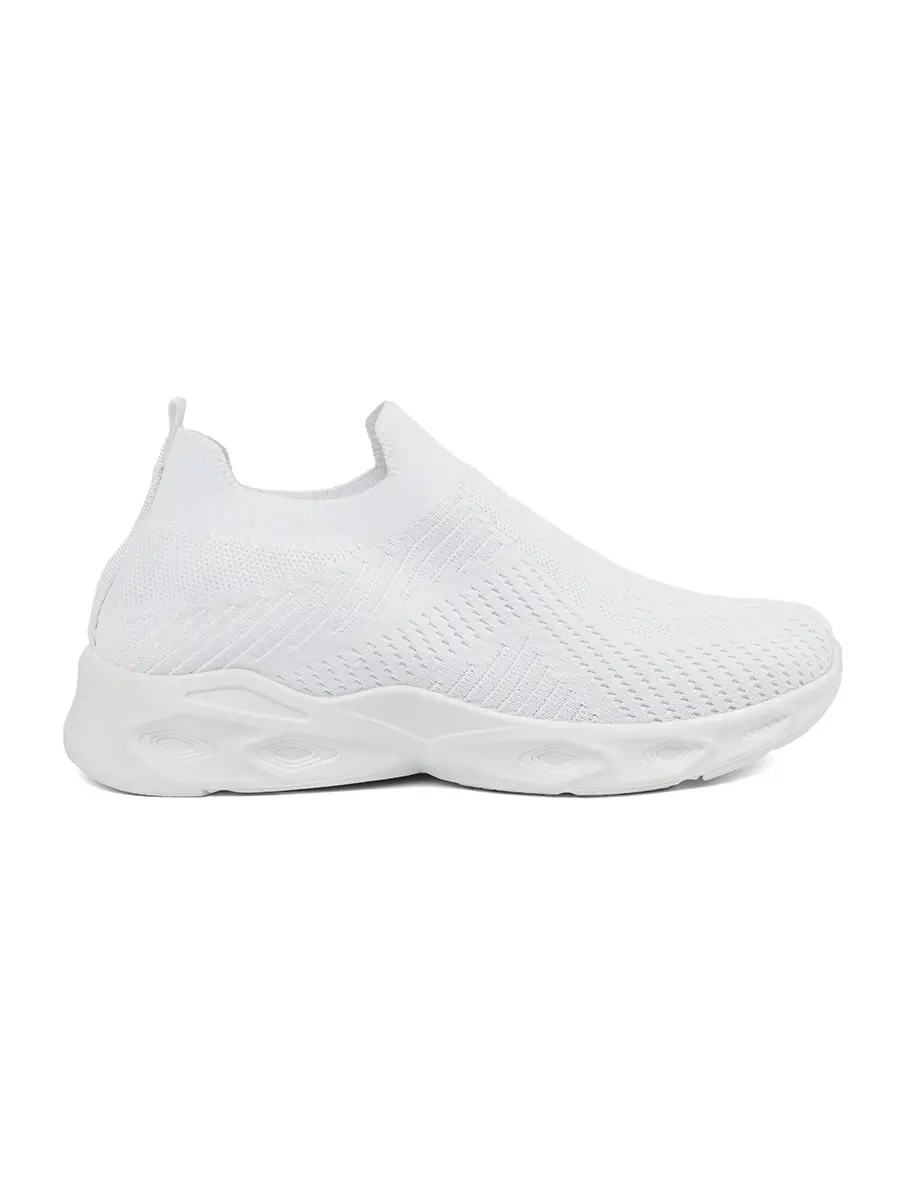 White slip-on sneakers