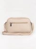 Small beige handbag with pockets
