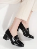Black Heeled Loafers